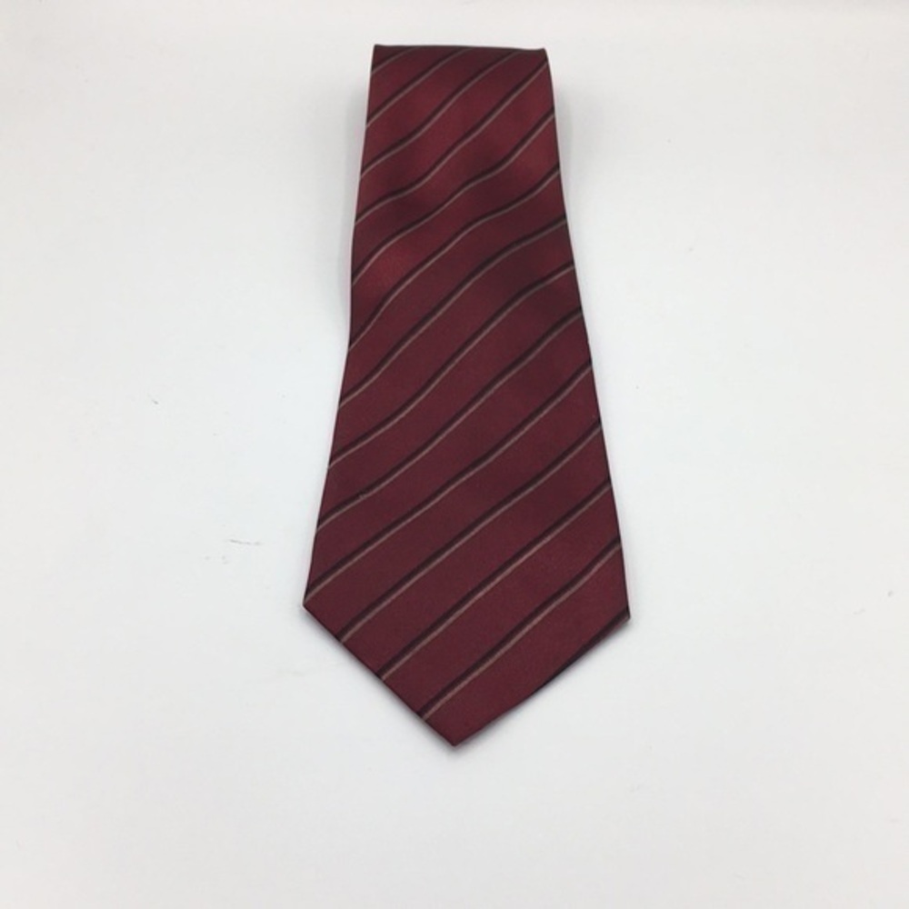 ISADOR red and navy stripe tie